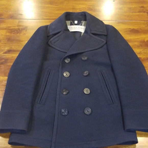 Burberry Other - Burberry Brit Mens Wool Cashmere Pea Coat in Navy